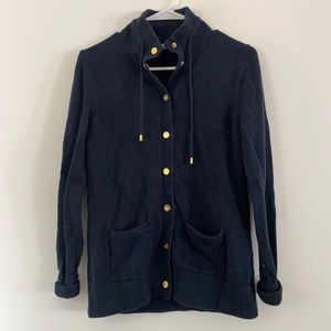 Banana republic navy sweater with gold hardware